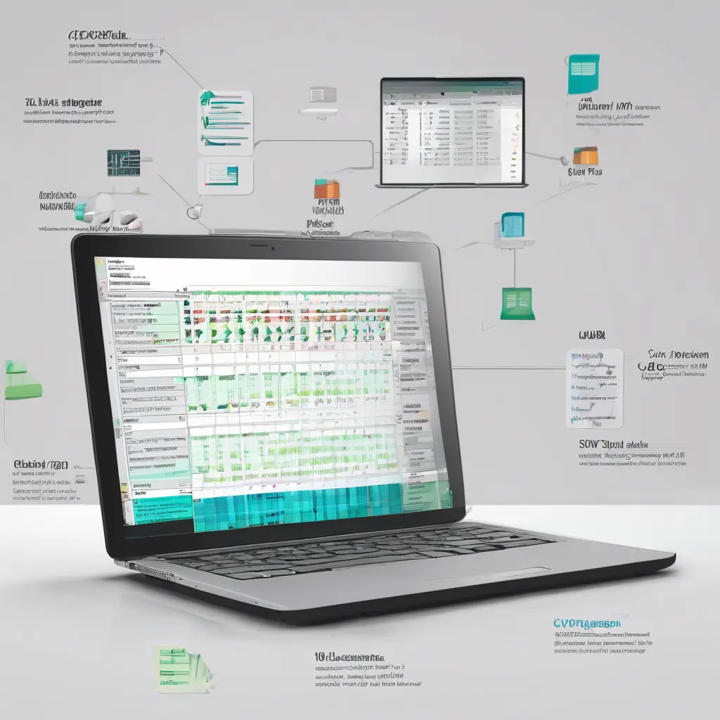 Archivo CSV abierto en una computadora