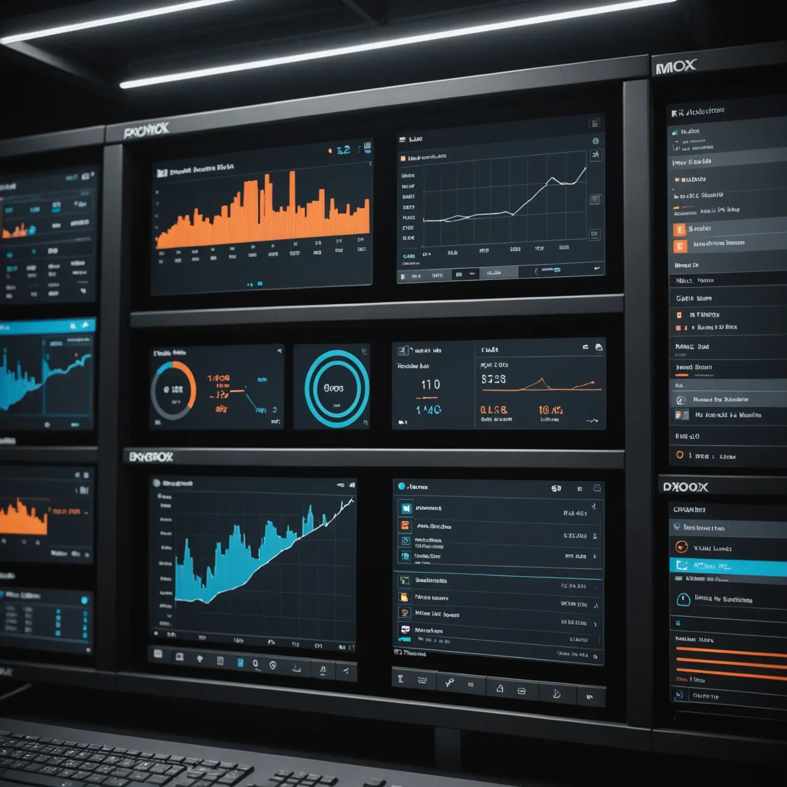 Panel de control de Proxmox VE mostrando máquinas virtuales