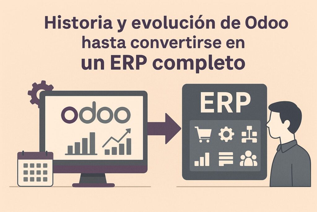 Historia y evolución de Odoo hasta convertirse en un ERP completo