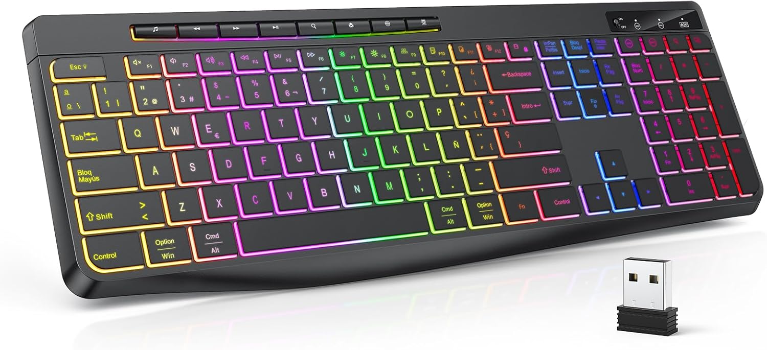 TECURS Teclado Gaming Inalámbrico