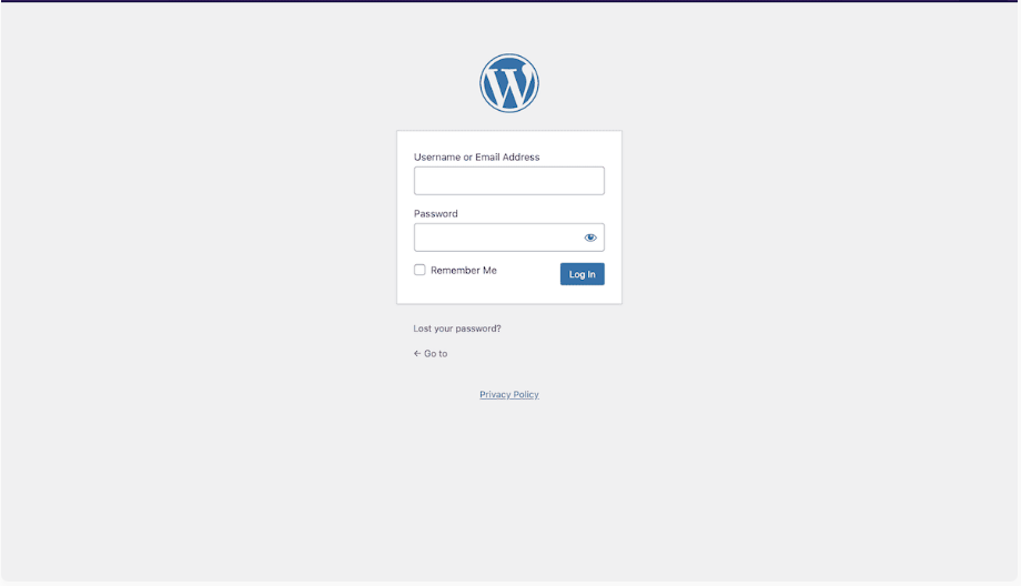 Wordpress admin